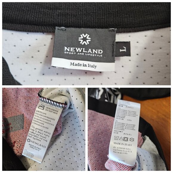 Newland Ski Gstaad Half Zip Sweater Pullover Audrey Hepburn Black White Red L - Picture 9 of 11